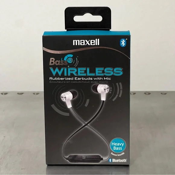 Maxell Headphones Maxell Bass Wireless Rubberized Bluetooth